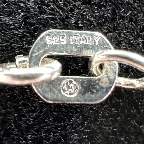 Heart-Shaped Pink Crystal Sterling Silver 925 Necklace - Picture 3 of 4